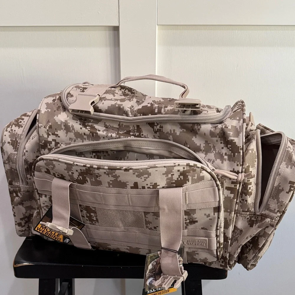 Highland Tactical - Desert Digi Camo Duffel Bag - Tan